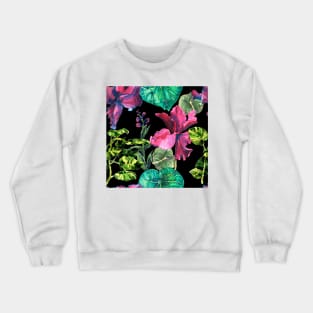 Seamless tropical flower Crewneck Sweatshirt